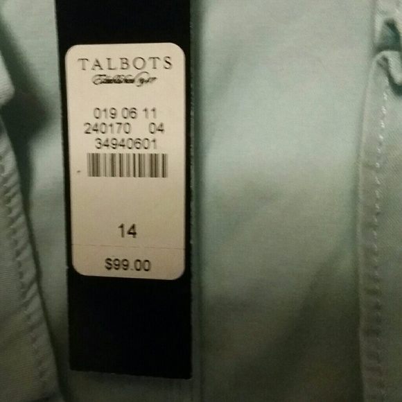 NWT TALBOTS Turquoise Ruffle Cotton Jacket - 14 - Picture 5 of 8